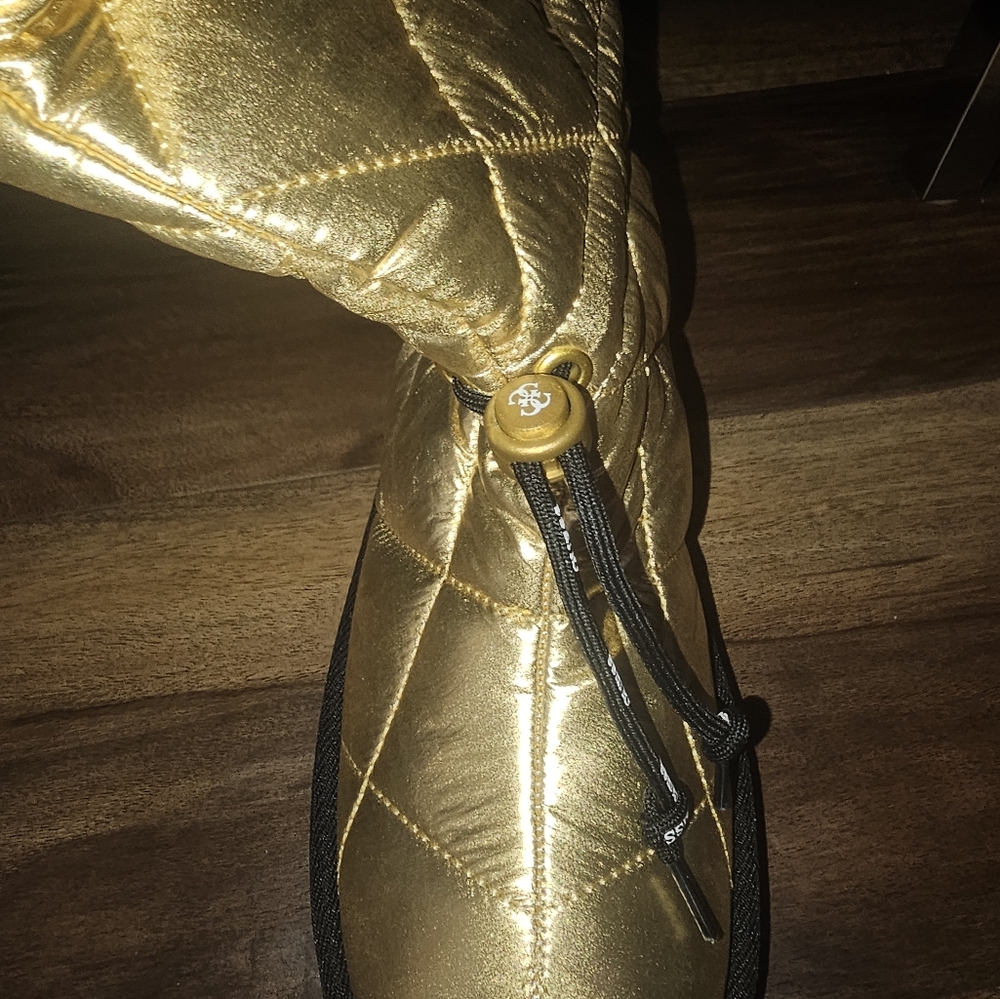 Gold Guess Boots (women size 8.5) - Picture 2 of 4
